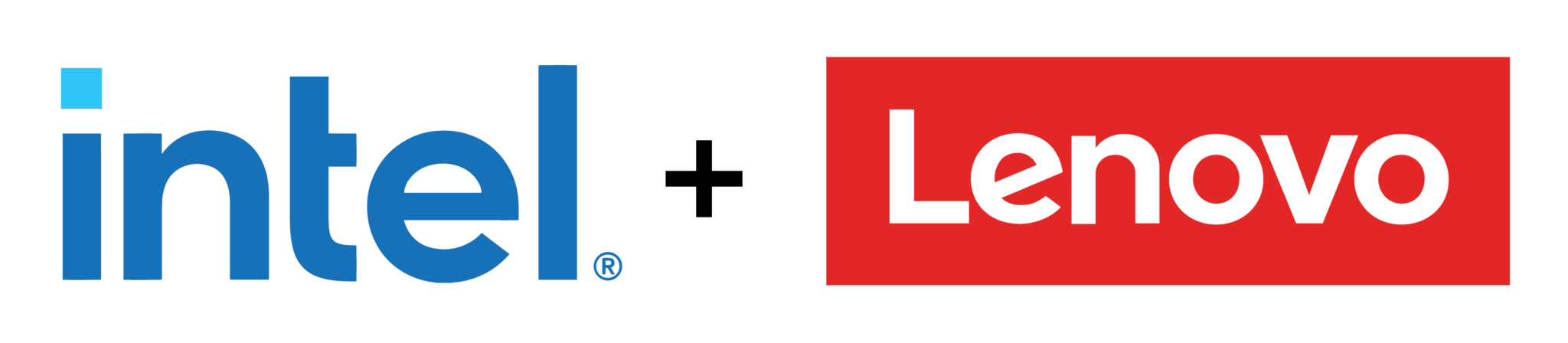 Intel + Lenovo corporate to corporate logo